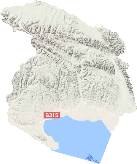 剛察縣地形圖