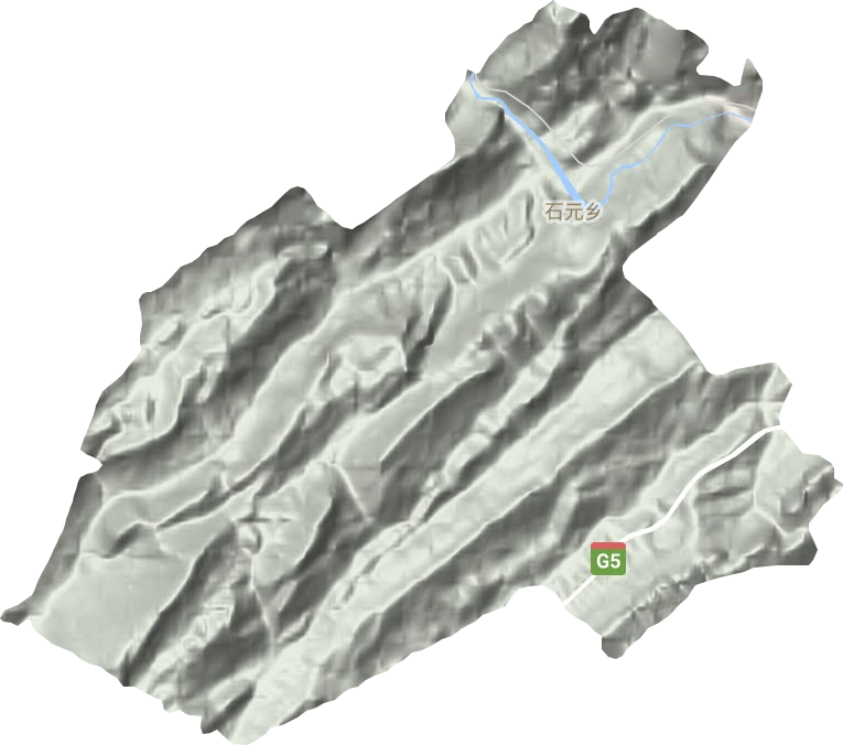 石元鄉(xiāng)地形圖