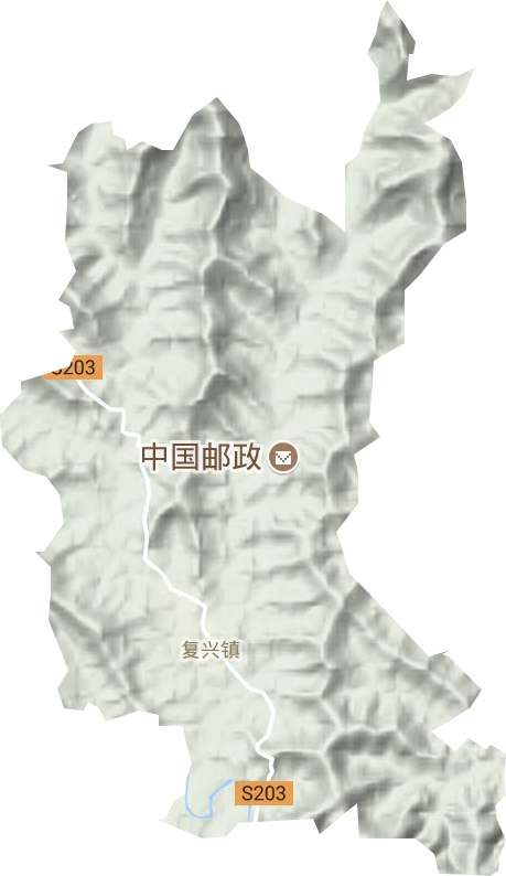 復(fù)興鎮(zhèn)地形圖