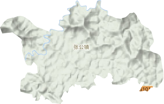 張公鎮(zhèn)地形圖