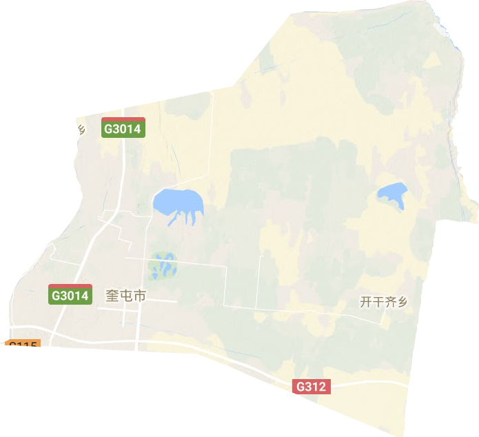 奎屯市地形圖