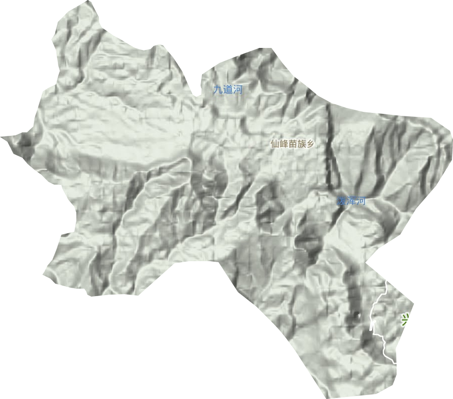 仙峰苗族鄉地形圖