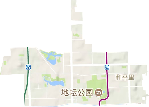 和平里街道地形圖