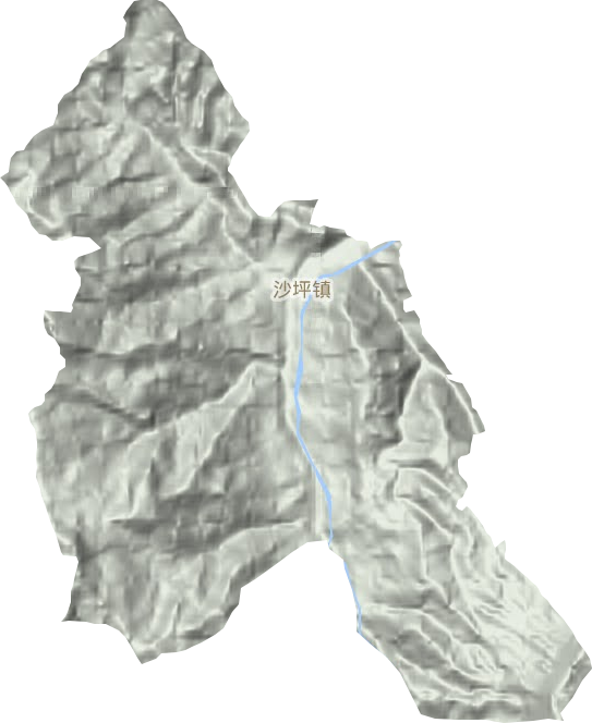 沙坪鎮(zhèn)地形圖