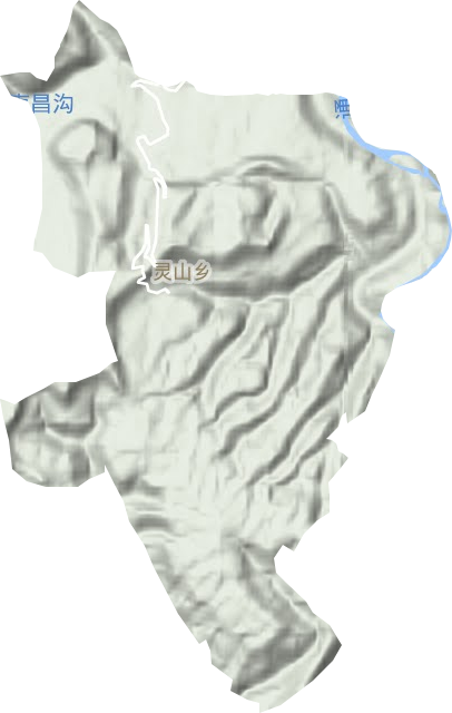 靈山鎮地形圖