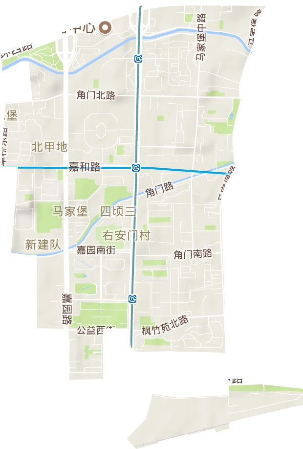 馬家堡街道地形圖