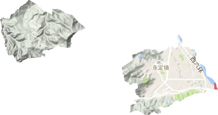永定地區辦事處地形圖