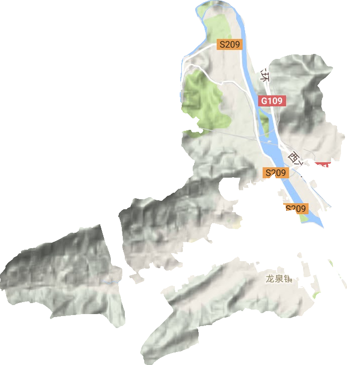 龍泉地區辦事處地形圖