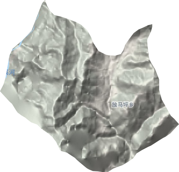 放馬坪鄉地形圖
