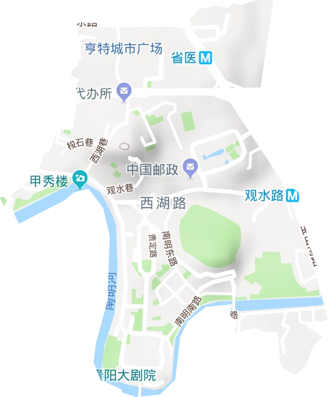 西湖社區(qū)服務(wù)中心地形圖