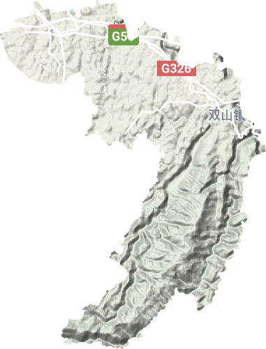 雙山鎮地形圖