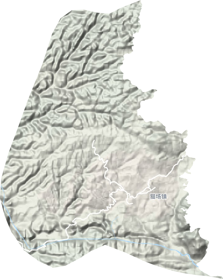 貓場鎮(zhèn)地形圖