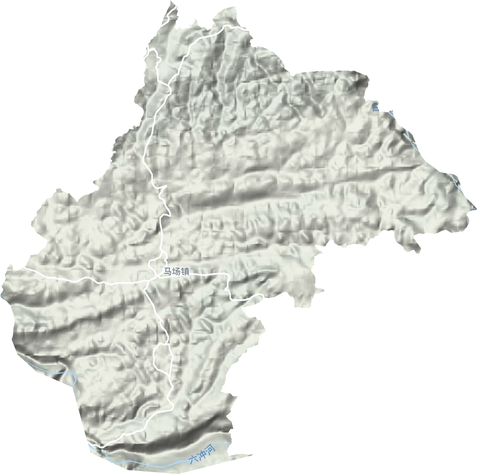 馬場鎮(zhèn)地形圖