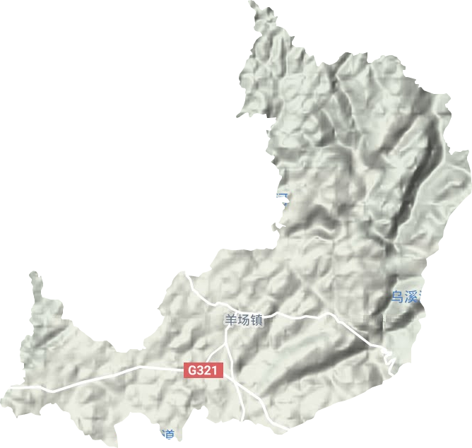 羊場鎮地形圖