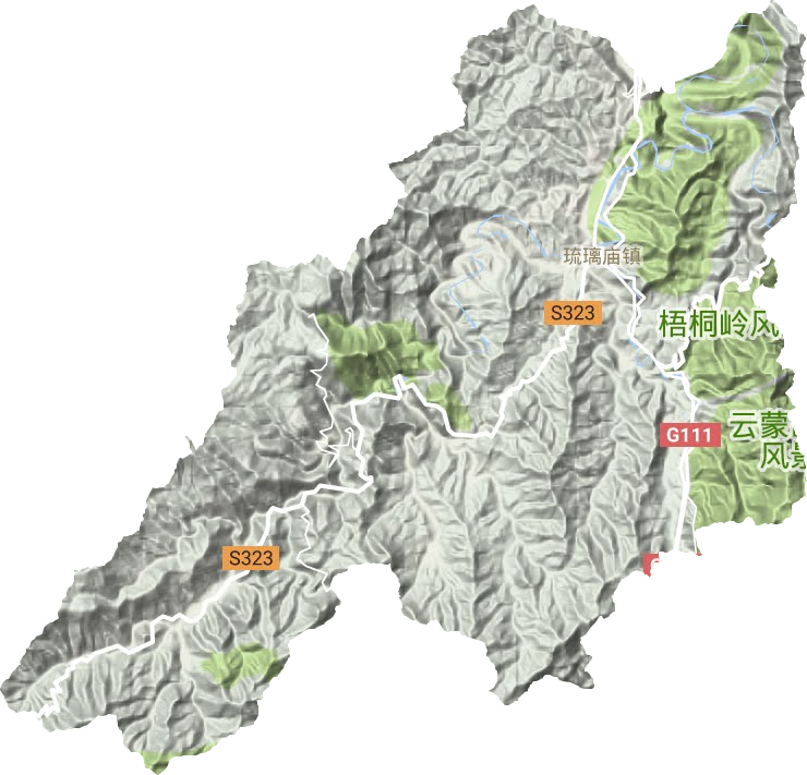 琉璃廟鎮(zhèn)地形圖