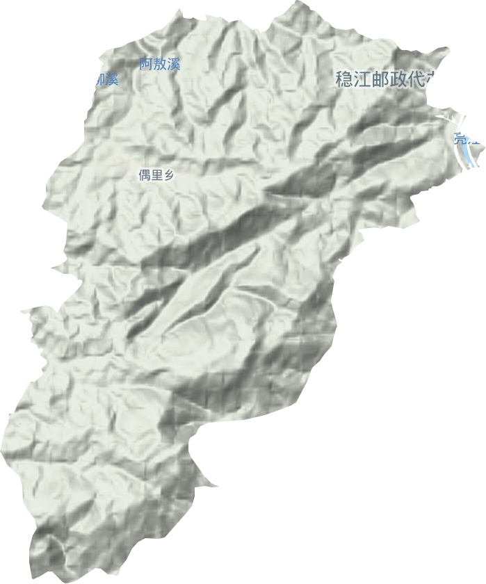 偶里鄉地形圖