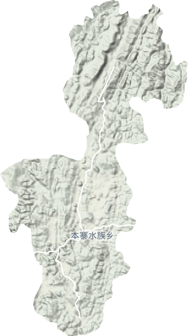 本寨水族鄉(xiāng)地形圖