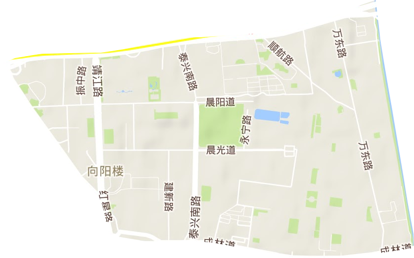 向陽樓街道地形圖