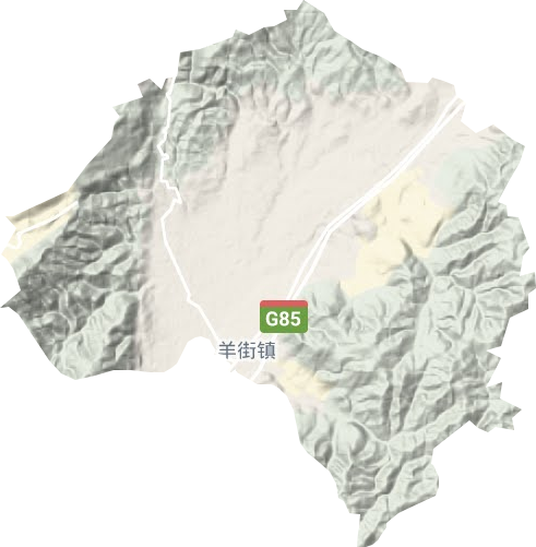 羊街鎮(zhèn)地形圖