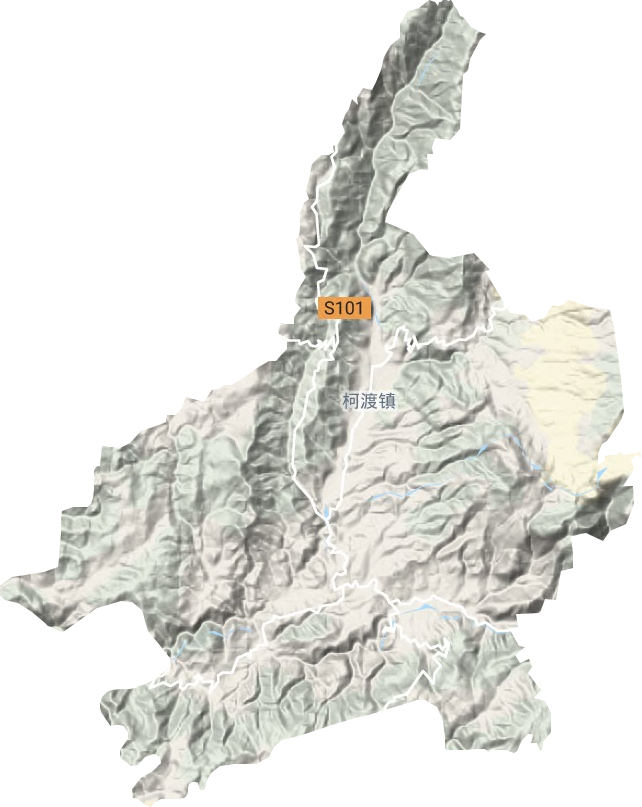 柯渡鎮地形圖
