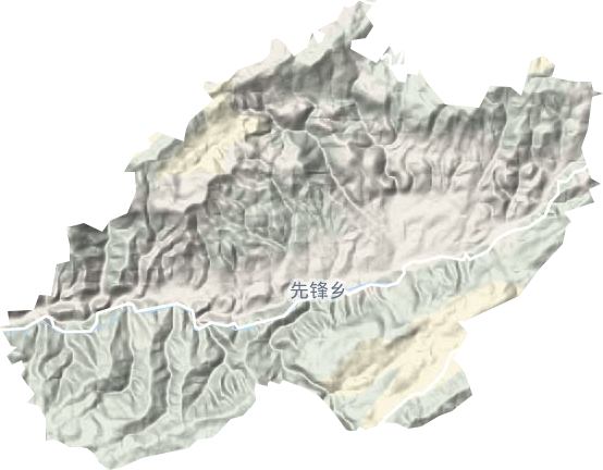 先鋒鎮地形圖
