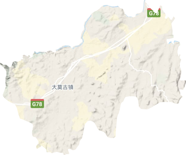 大莫古鎮地形圖