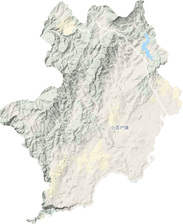 小百戶鎮地形圖