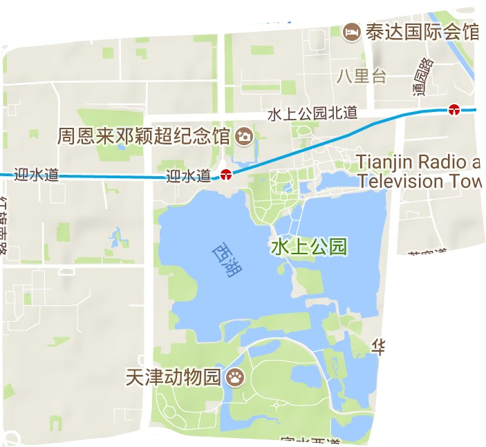 水上公園街道地形圖