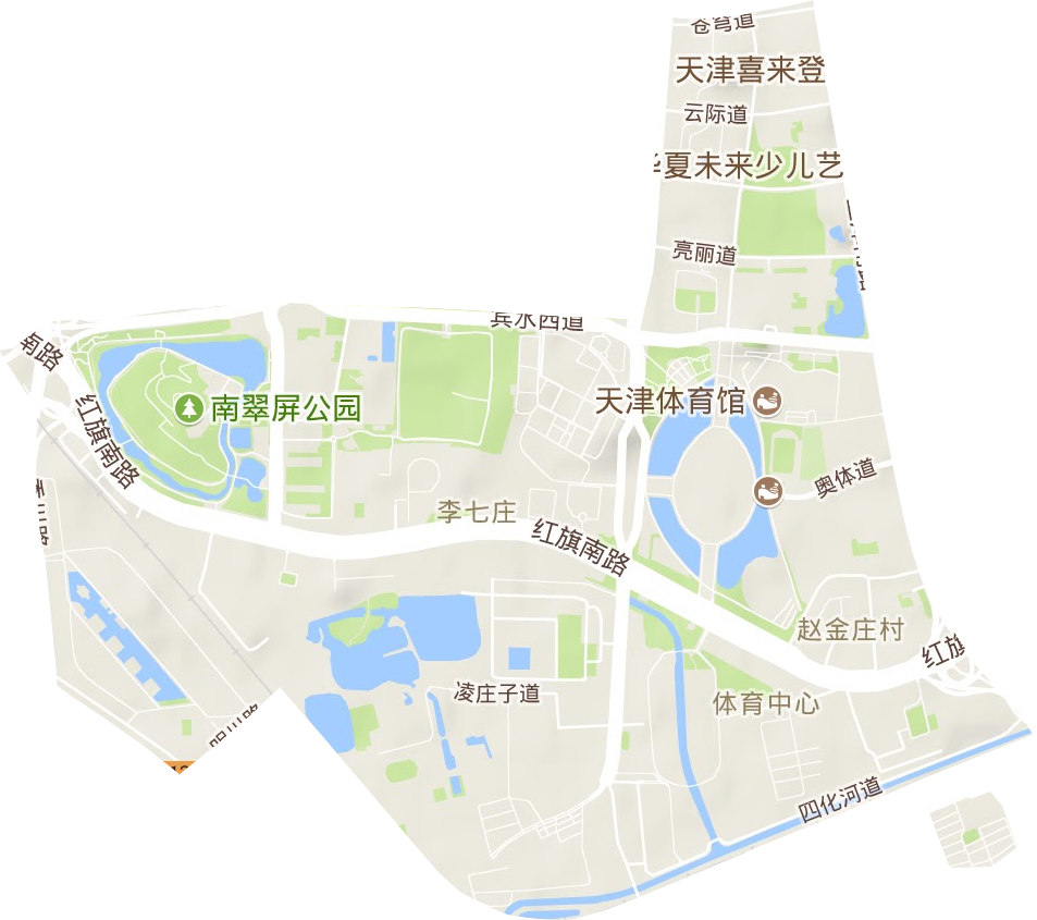體育中心街道地形圖