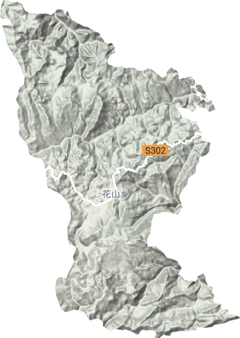 花山鄉(xiāng)地形圖