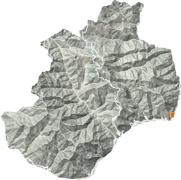 文武鎮(zhèn)地形圖
