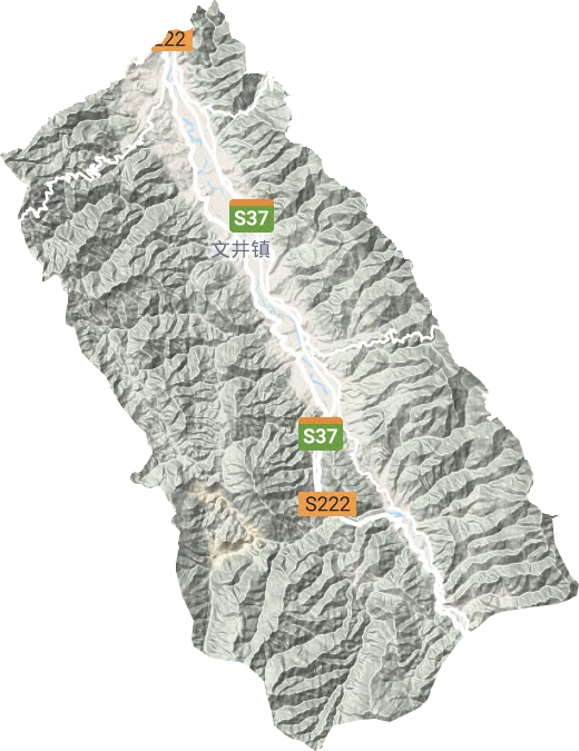 文井鎮(zhèn)地形圖