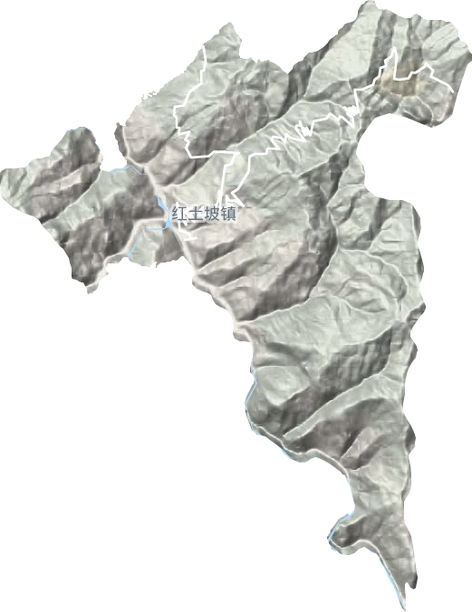 紅土坡鎮地形圖