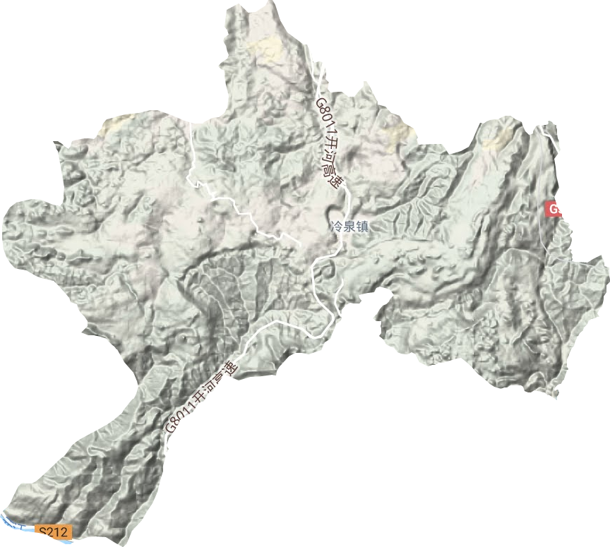冷泉鎮地形圖