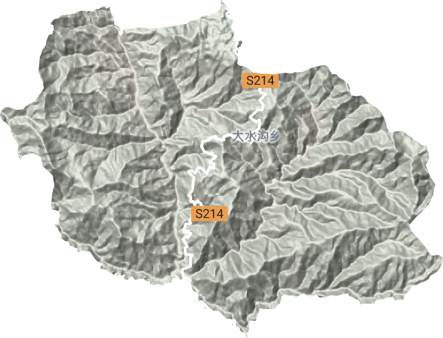 大水溝鄉(xiāng)地形圖