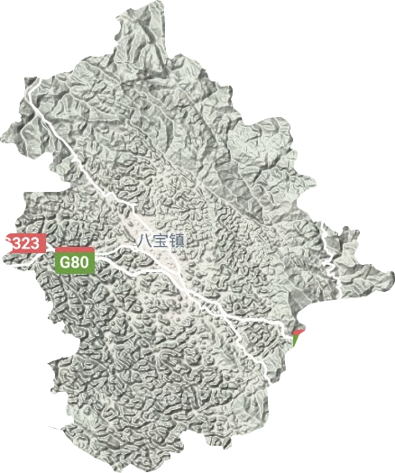 八寶鎮地形圖