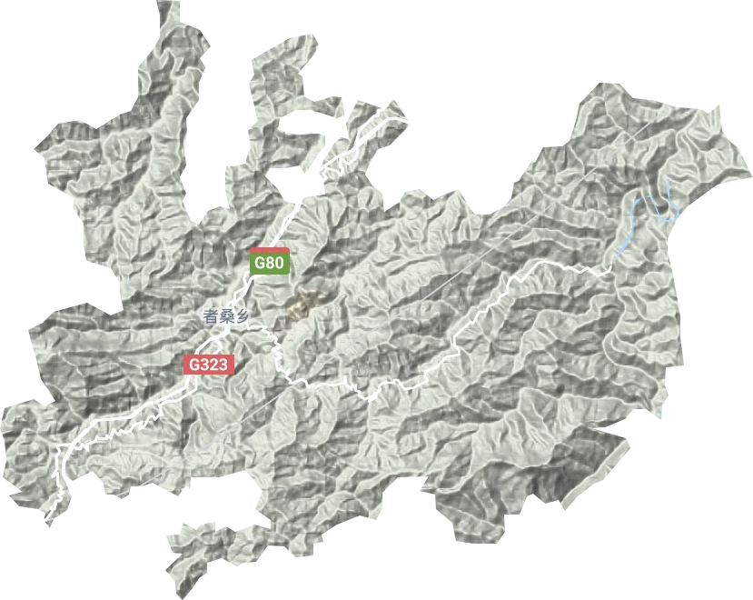 者桑鄉(xiāng)地形圖
