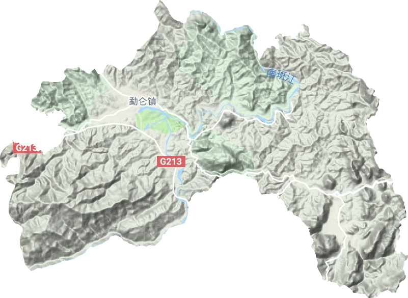 勐侖鎮地形圖
