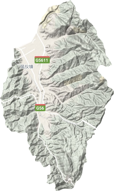 大理創(chuàng)新工業(yè)園區(qū)鳳儀鎮(zhèn)地形圖