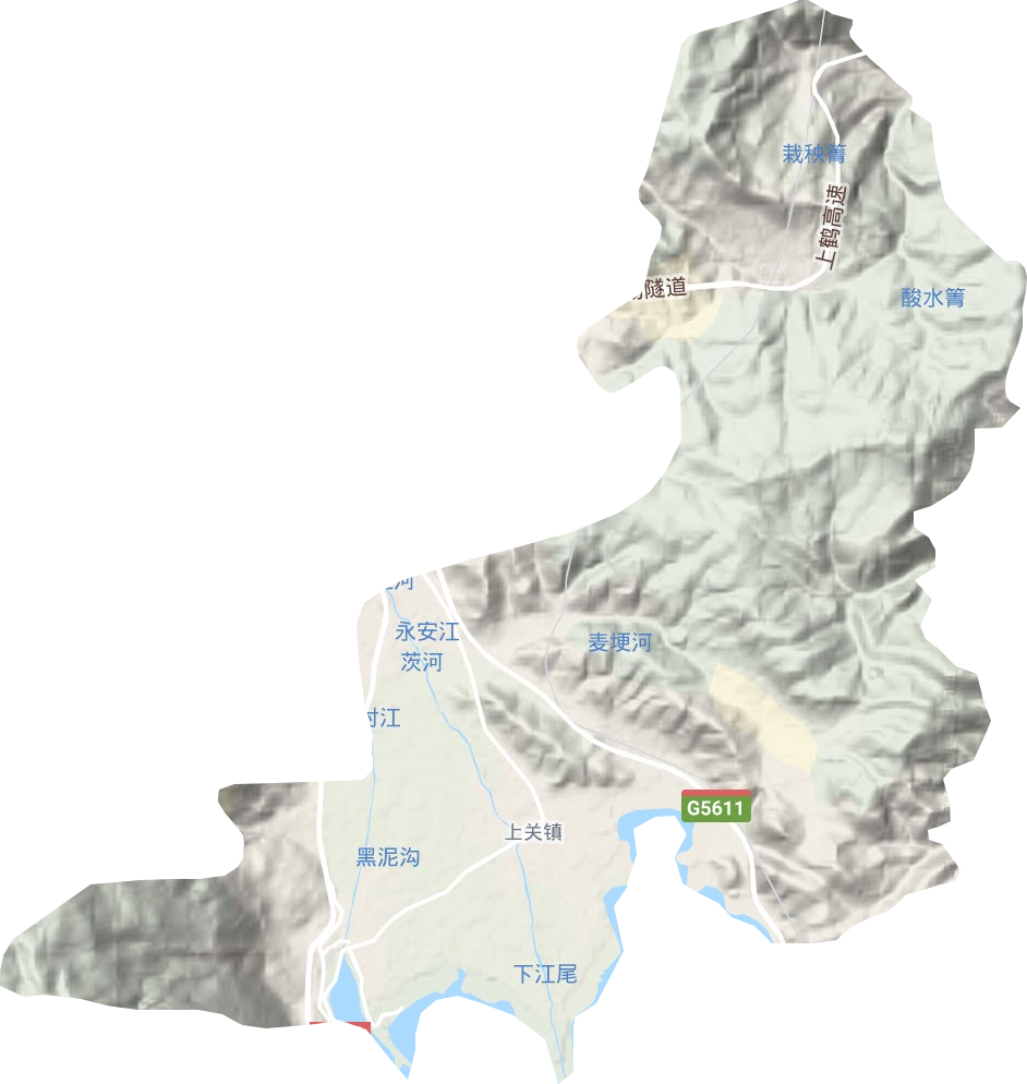 上關鎮地形圖