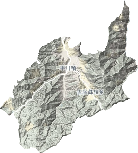 平川鎮地形圖