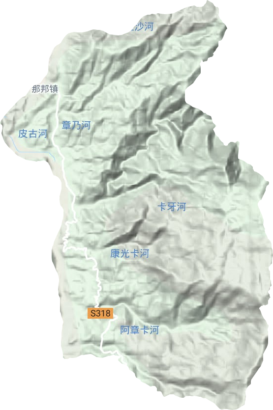 那邦鎮(zhèn)地形圖