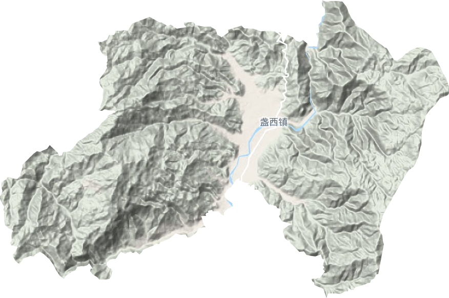 盞西鎮(zhèn)地形圖