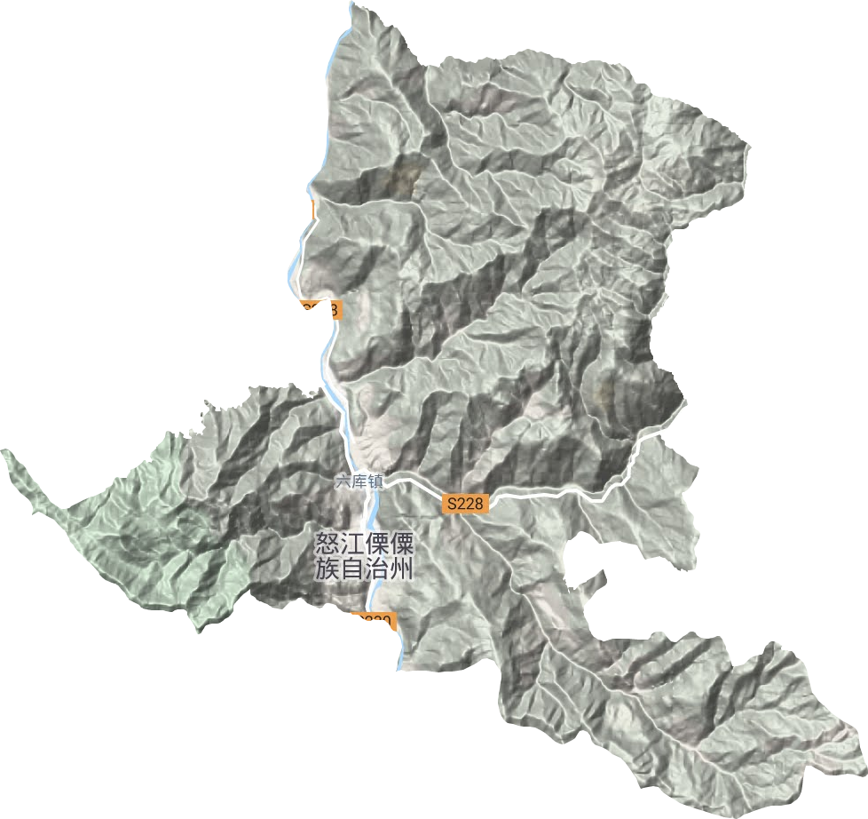 六庫鎮(zhèn)地形圖