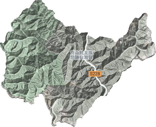 茨開鎮(zhèn)地形圖
