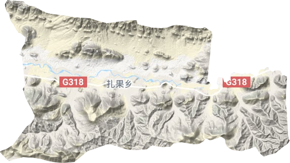 扎果鄉地形圖
