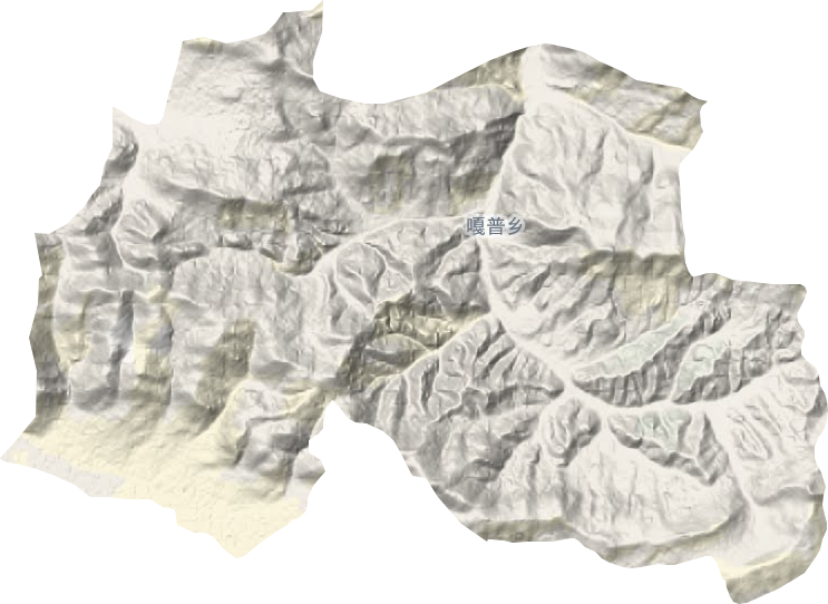 嘎普鄉(xiāng)地形圖