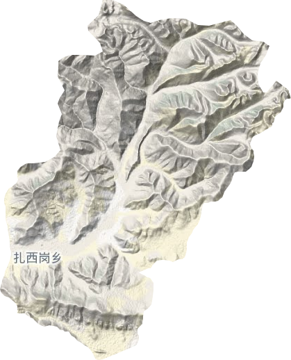 扎西崗鄉(xiāng)地形圖