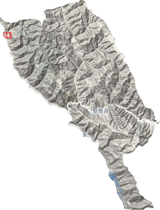 煙多鎮地形圖