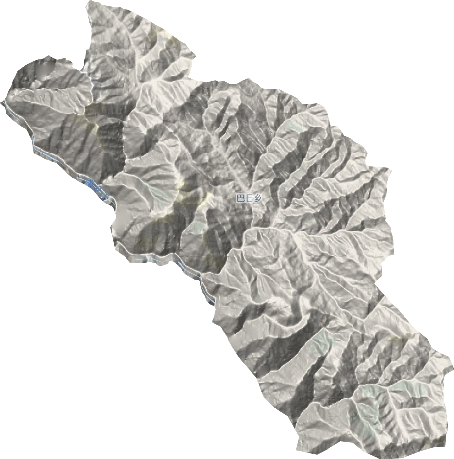 巴日鄉(xiāng)地形圖